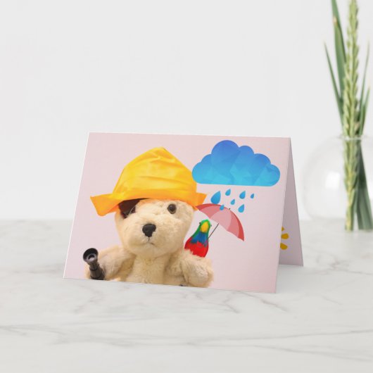 かわいい海賊の犬、元気 カード (正面)