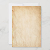 かわいい海賊の誕生日パーチメント水彩 招待状 (裏面)