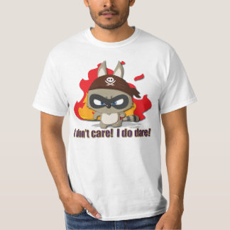 かわいい海賊アライグマのティーのマンガのキャラクタのTシャツ Tシャツ