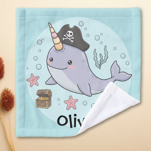 かわいい海賊イッカク ウォッシュタオル