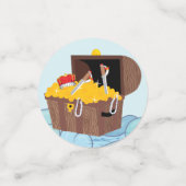 かわいい海賊ガールバースデーパーティーボート コンフェッティ (スモール正面)