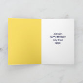 かわいい海賊キッドパーソナライズされた誕生日カード カード (内部)