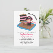 かわいい海賊キャプテンガールラフトキッド誕生パーティー 招待状 (スタンド正面)