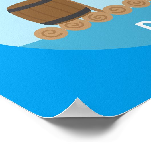 かわいい海賊キャプテンクラフトボーイズ海ルームDecor ポスター (角)