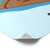 かわいい海賊キャプテンボーイ海ラフトルームウォールデコル ポスター (角)