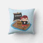 かわいい海賊クルー少年セーリングアドベンチャーキッズルーム クッション (裏面)