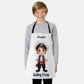 かわいい海賊ゲラクルーがパーソナライズ エプロン (着用した状態)