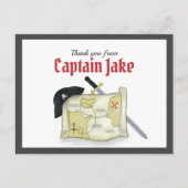 かわいい海賊シンプルサンキューカスタムユー ポストカード (正面)