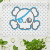 かわいい海賊スカルキッチンタオル キッチンタオル (折り畳み)