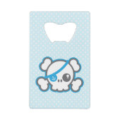 かわいい海賊スカルクレジットカードボトルオープナー クレジットカード栓抜き (正面)