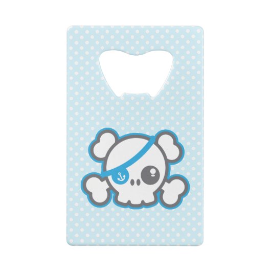 かわいい海賊スカルクレジットカードボトルオープナー クレジットカード栓抜き (裏面)