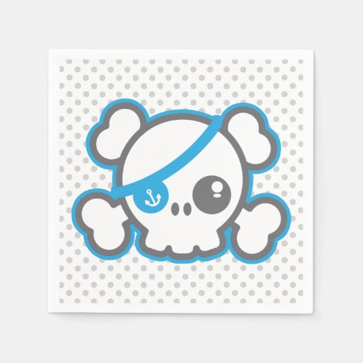 かわいい海賊スカルナプキンズ スタンダードカクテルナプキン (正面)
