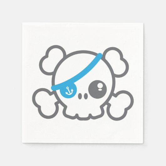 かわいい海賊スカルナプキンズ スタンダードカクテルナプキン (正面)