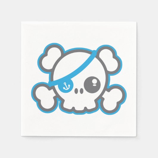 かわいい海賊スカルナプキンズ スタンダードカクテルナプキン (正面)