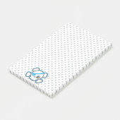 かわいい海賊スカル付箋カード ポストイット (アングル)