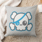 かわいい海賊スカル装飾用クッション クッション (ブランケット)