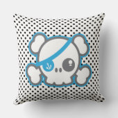 かわいい海賊スカル装飾用クッション クッション (裏面)