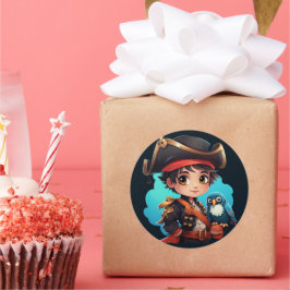 かわいい海賊ステッカー ラウンドシール