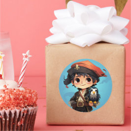 かわいい海賊ステッカー ラウンドシール