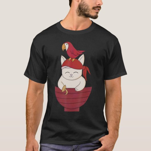 かわいい海賊ネコスカル1 Tシャツ (正面)