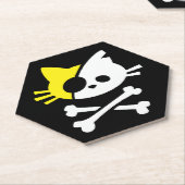 かわいい海賊ネコ ペーパーコースター (アングル)