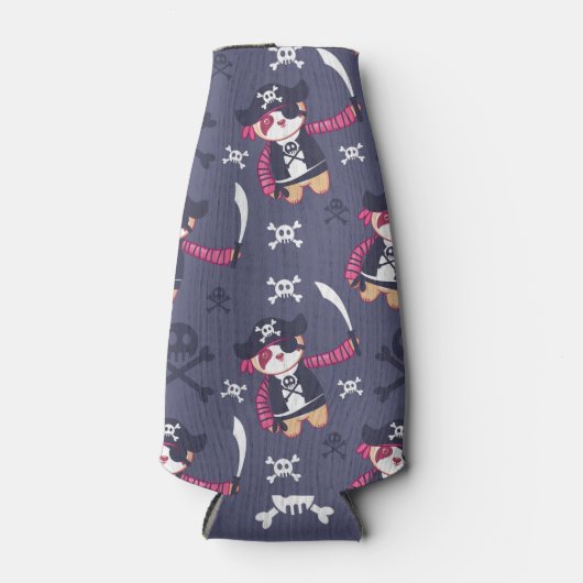 かわいい海賊パンダのクマのパターン ボトルクーラー (正面)