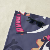 かわいい海賊パンダベア柄 ビーチタオル (インサイチュ)