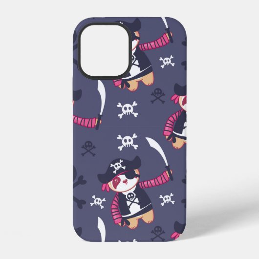 かわいい海賊パンダベア柄 iPhoneケース (裏面)