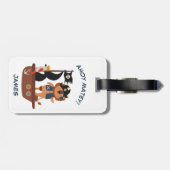 かわいい海賊パーソナライズされたライオンKID ラゲッジタグ (裏面横)