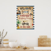 かわいい海賊パーティーへようこそ ポスター (キッチン)