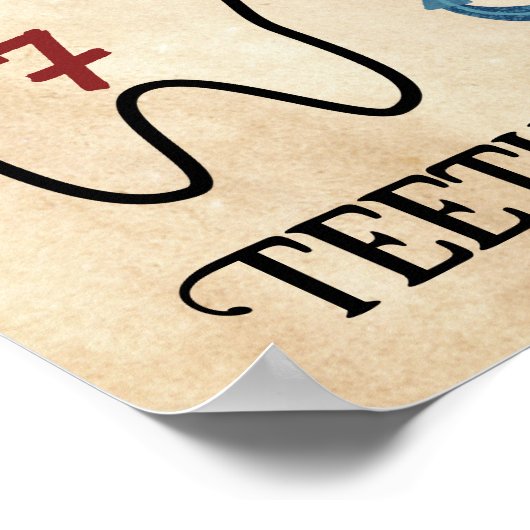 かわいい海賊パーティー歓迎の最初の誕生日 ポスター (角)