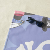 かわいい海賊子猫のパターン ビーチタオル (インサイチュ)