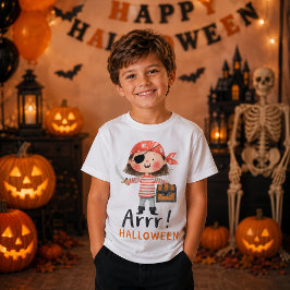 かわいい海賊少年 Arrr ハロウィンコスチューム Tシャツ