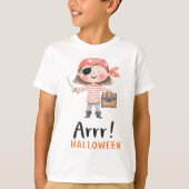 かわいい海賊少年 Arrr ハロウィンコスチューム Tシャツ (正面)