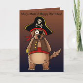 かわいい海賊犬のキッズ誕生日 カード (正面)