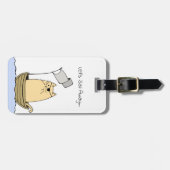 かわいい海賊猫セーリング ラゲッジタグ (正面横)