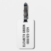 かわいい海賊猫セーリング ラゲッジタグ (裏面縦)