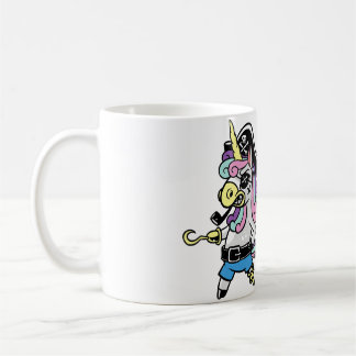 かわいい海賊船長ユニコーンギフト恋人魔法 コーヒーマグカップ