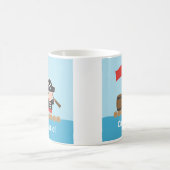 かわいい海賊船長、海筏、ボーイネームマグ コーヒーマグカップ (中央)