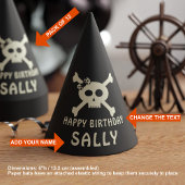 かわいい海賊誕生日スカルクロスボーンパーティー帽子 パーティーハット