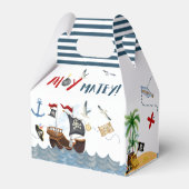 かわいい海賊誕生日パーチ感謝していメントユー フェイバーボックス (裏面サイド)