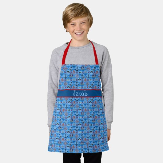 かわいい海賊 エプロン (着用した状態)