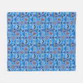 かわいい海賊 フリースブランケット (正面(横))