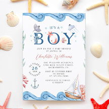 かわいい海赤ちゃんシャワー少年