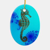 かわいい海馬の海産動物の贈り物 セラミックオーナメント (正面)