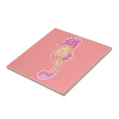 かわいい海馬の海産動物の贈り物 タイル (側面)