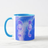 かわいい海馬の海産動物の贈り物 マグカップ (左)