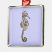 かわいい海馬の海産動物の贈り物 メタルオーナメント (左)