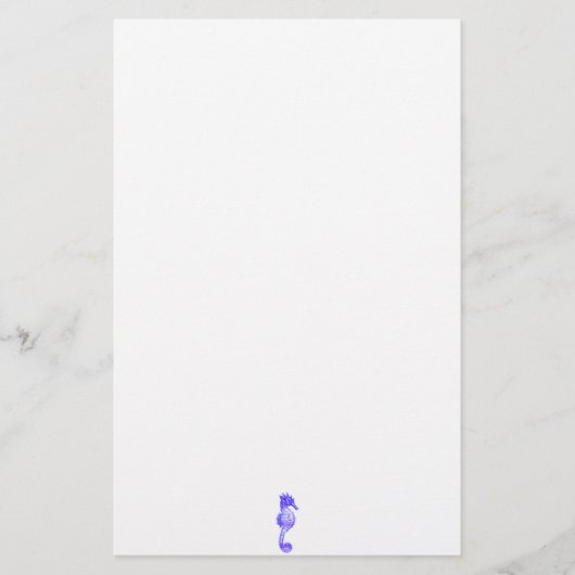 かわいい海馬の海産動物の贈り物 便箋 (正面)