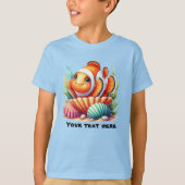 かわいい海魚のカスタマイズ Tシャツ (正面)